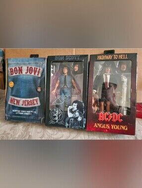 NECA 7" Ultimate Rockstar Trio (3): Bon Jovi Slippery When Wet/ Bon Scot/AC/DC